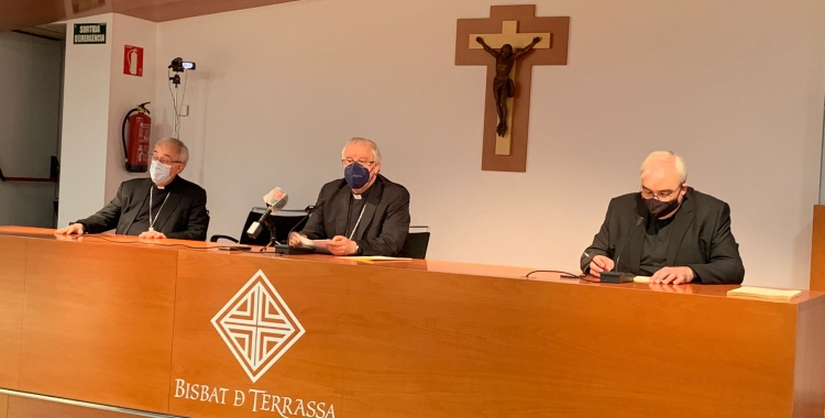 Imatge de la roda de premsa d'aquest migdia | Cedida 